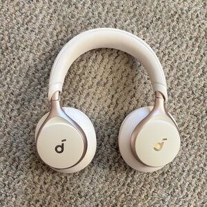 Anker Soundcore Space One Noise Cancelling Headphones | Latte Cream | Like New